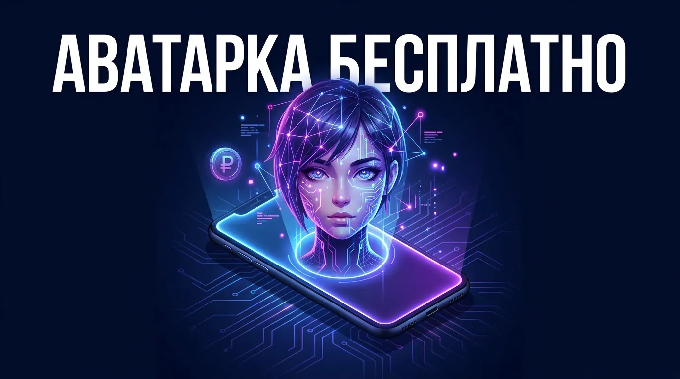 Аватарка нейросетью бесплатно из России, без VPN и с оплатой в рублях