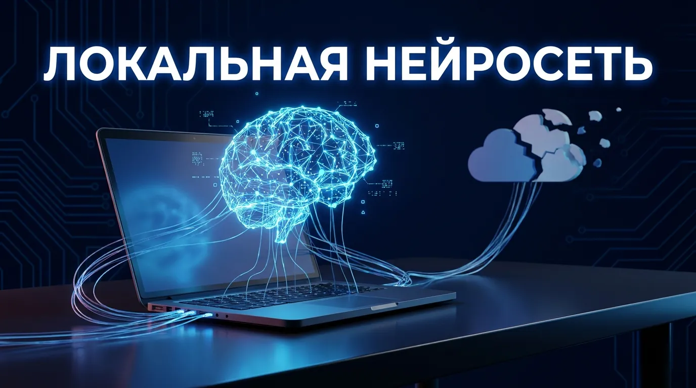 Схема, показывающая, что четыре способа запуска локальной нейросети различаются порогом входа, а не возможностями.