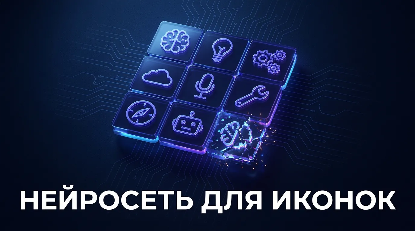 Набор из девяти сгенерированных иконок, где толщина линии и отступы отличаются, демонстрируя проблему удержания единого стиля.