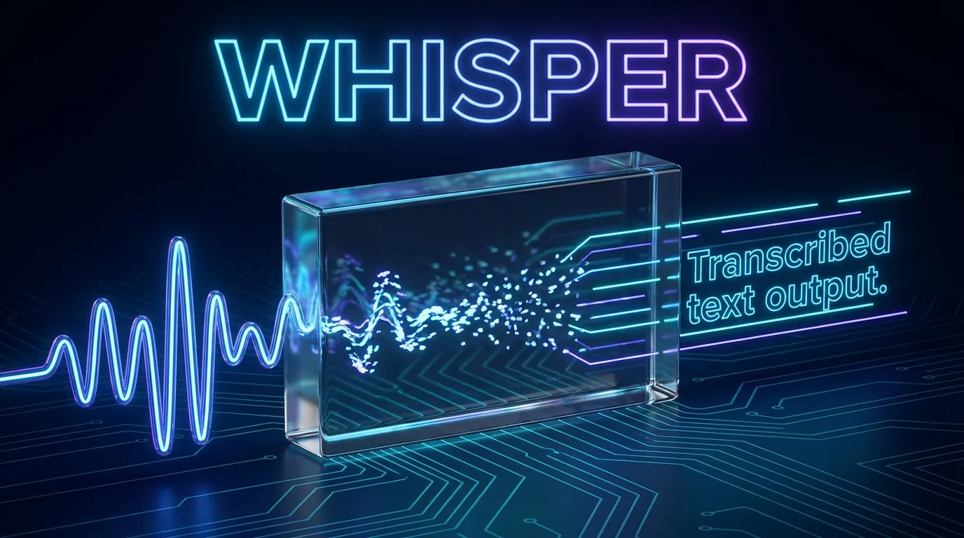 Шесть размеров Whisper от tiny до large выстроены лесенкой по объёму параметров, демонстрируя разнообразие моделей нейросети для распознавания речи.